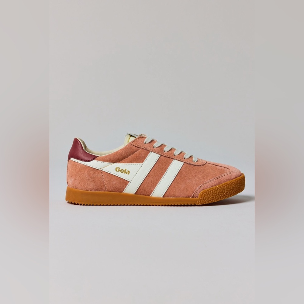 Gola Women's Elan Leather Sneaker Terracotta/ Off White/Red Ochre - Picture 2 of 16